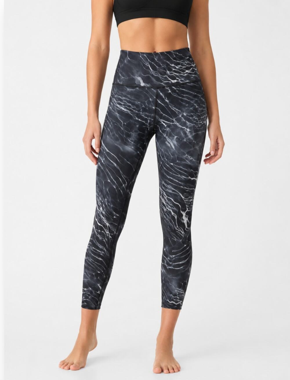 Sage Collective Everyday 7/8 high waist leggings watercolor black Athletic Gym S
